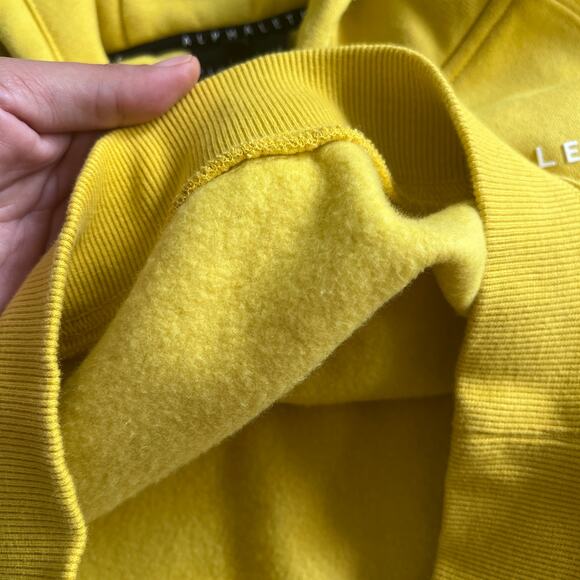 Alphalete Yellow Cropped Hoodie Womens Small Athletic Fleece - Picture 9 of 11